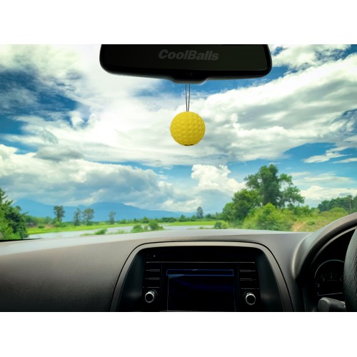 Coolballs Yellow Golf Antenna Ball / Desktop Bobble Buddy (Golfing